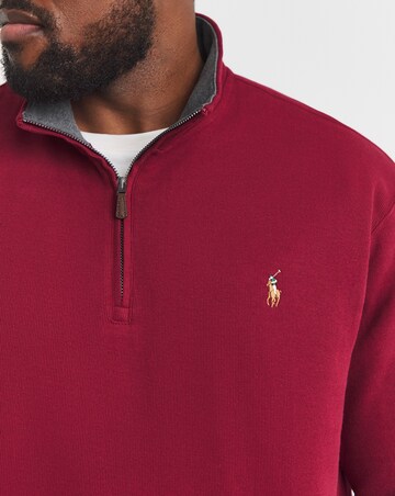 Polo Ralph Lauren Red 1/4 Zip Jersey Top