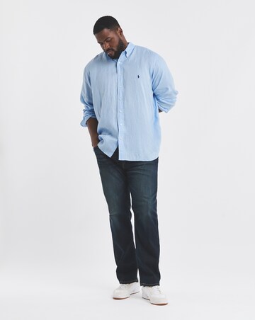 Polo Ralph Lauren Long Sleeve Linen Mix Shirt - Blue