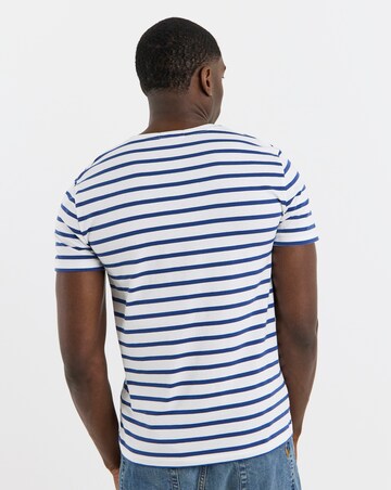 Polo Ralph Lauren Short Sleeve Stripe T-Shirt -White/Royal