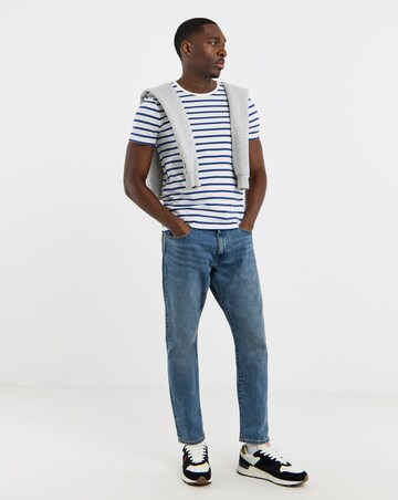 Polo Ralph Lauren Short Sleeve Stripe T-Shirt -White/Royal