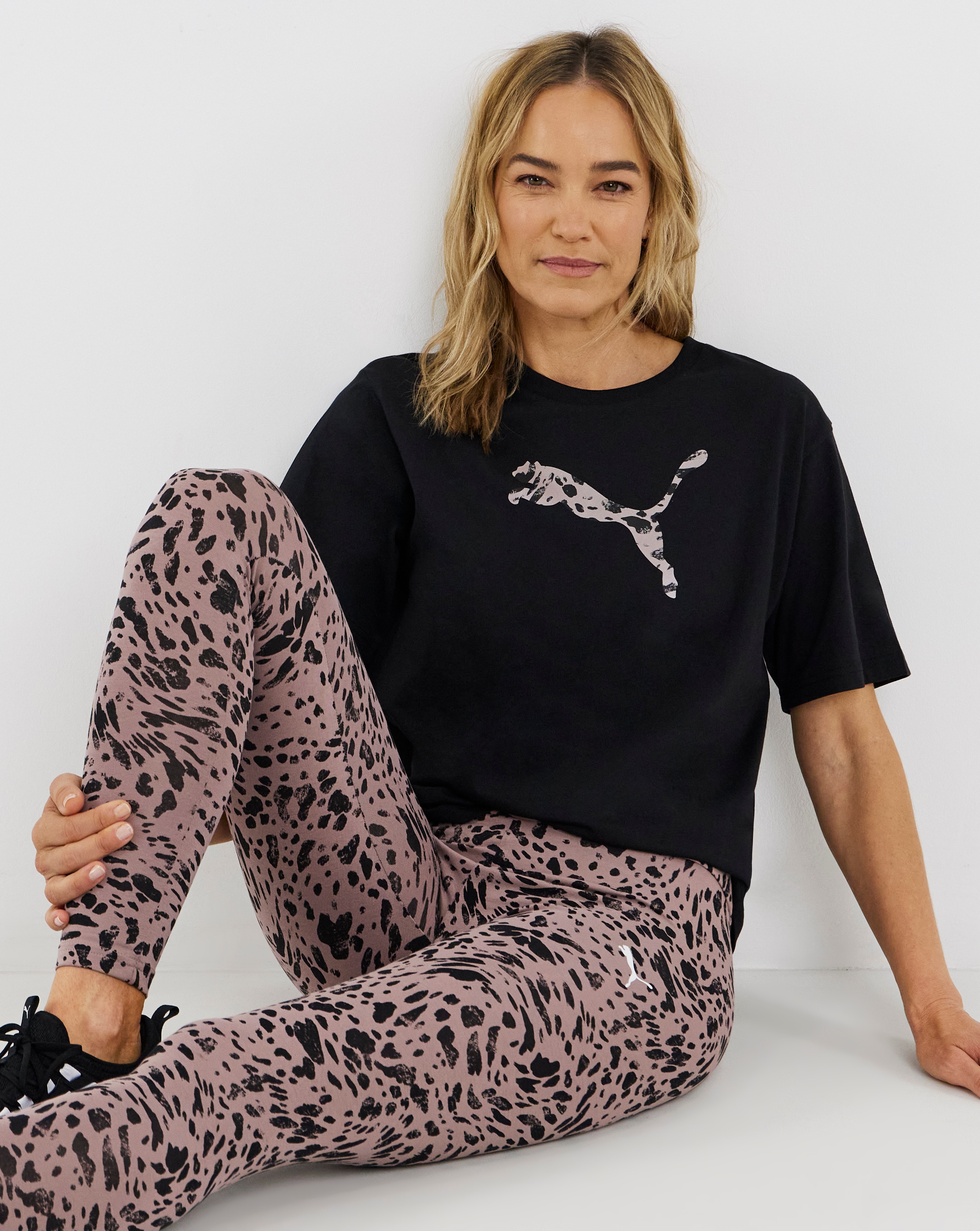 PUMA Animal Print Mid-Rise Leggings