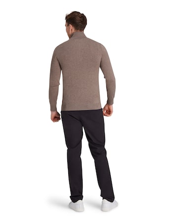 Raging Bull Classic Quarter Zip Cotton/Cashmere Knit Toast