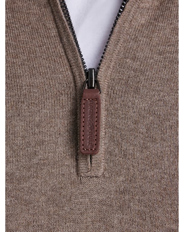 Raging Bull Classic Quarter Zip Cotton/Cashmere Knit Toast