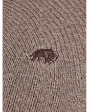 Raging Bull Classic Quarter Zip Cotton/Cashmere Knit Toast