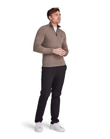 Raging Bull Classic Quarter Zip Cotton/Cashmere Knit Toast