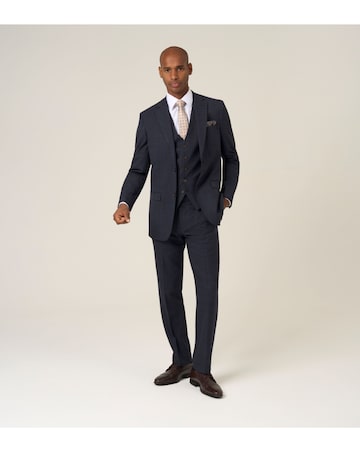 Skopes Elijah Suit Waistcoat Navy Check