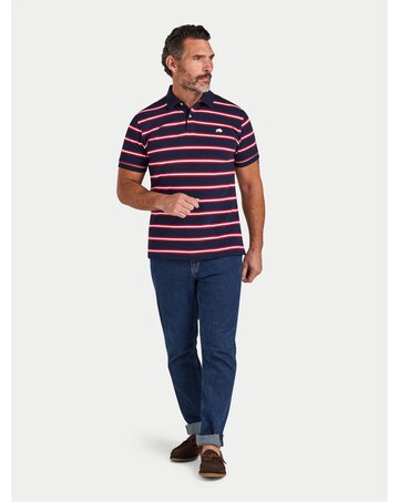 Raging Bull Triple Stripe Pique Polo Red