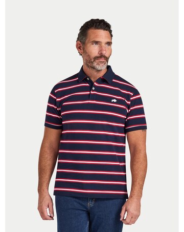 Raging Bull Triple Stripe Pique Polo Red