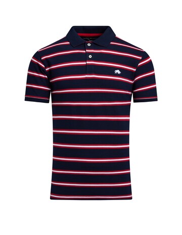 Raging Bull Triple Stripe Pique Polo Red