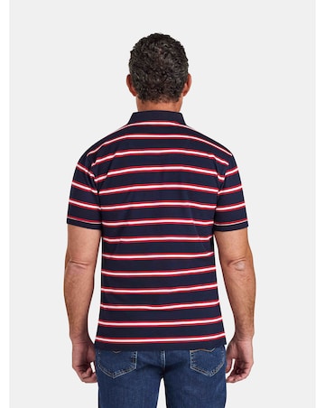 Raging Bull Triple Stripe Pique Polo Red