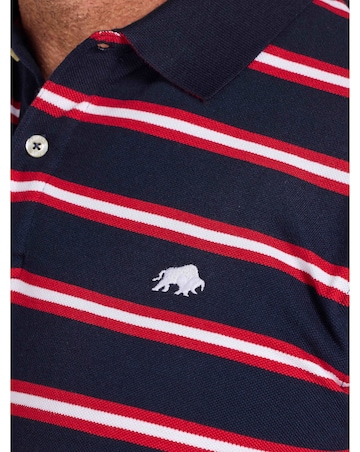 Raging Bull Triple Stripe Pique Polo Red