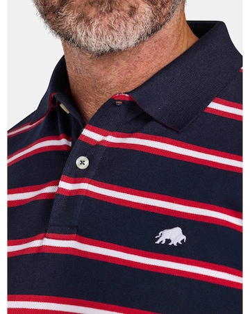 Raging Bull Triple Stripe Pique Polo Red