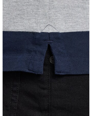 Raging Bull L/S Contrast Chest Stripe Rugby Cobalt