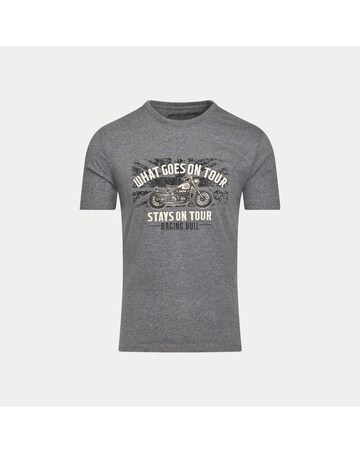 Raging Bull What Goes On Tour Print T-Shirt Dark Grey Marl
