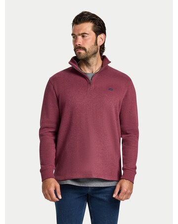 Raging Bull Classic French Rib Quarter Zip Burgundy