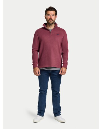 Raging Bull Classic French Rib Quarter Zip Burgundy