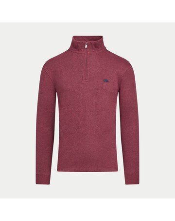 Raging Bull Classic French Rib Quarter Zip Burgundy