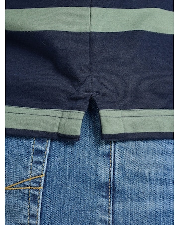 Raging Bull L/S Fine Stripe Rugby Sage