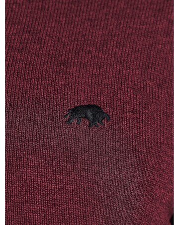 Raging Bull Classic Quarter Zip Cotton/Cashmere Knit Berry