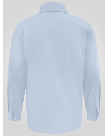 D555 Big & Tall Oliver Ultimate Stain Resist Non Iron L/S Stretch Shirt-Sky Blue