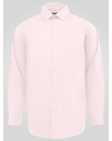 D555 Big & Tall Oliver Ultimate Stain Resist Non Iron L/S Stretch Shirt-Pink
