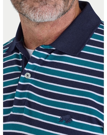 Raging Bull Triple Stripe Pique Polo Navy