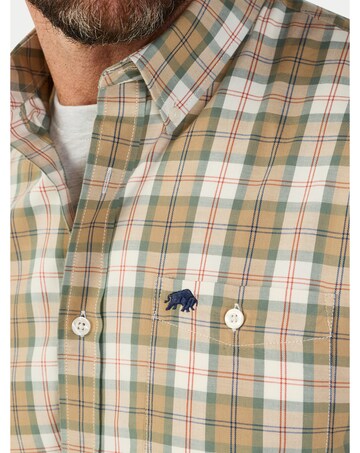 Raging Bull LS Suffolk Check Twill Shirt Tan