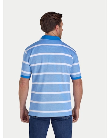 Raging Bull Birdseye Stripe Pique Polo Electric Blue