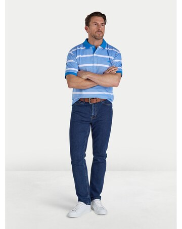 Raging Bull Birdseye Stripe Pique Polo Electric Blue