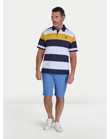 Raging Bull Chestband Stripe Jersey Polo Navy