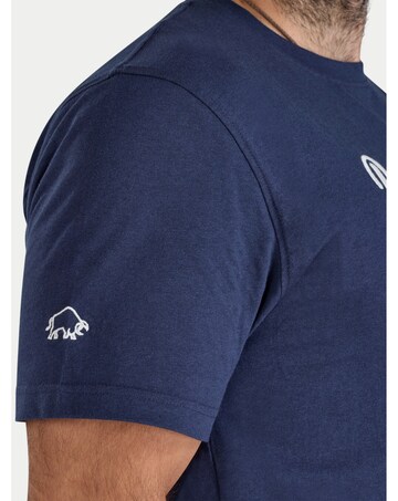 Raging Bull Embroid Mountains T-Shirt Navy Marl