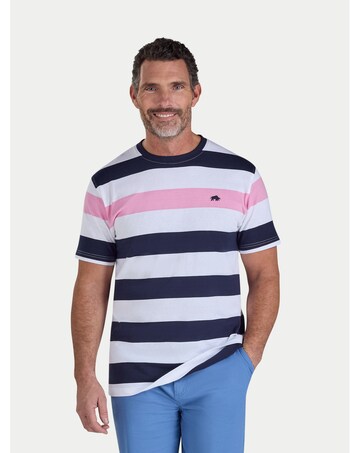 Raging Bull Contrast Stripe T-Shirt White