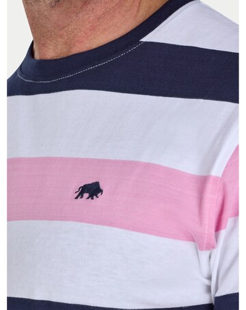 Raging Bull Contrast Stripe T-Shirt White