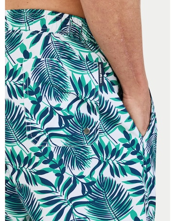 Raging Bull Hawaiian Patterned Swim Short Green