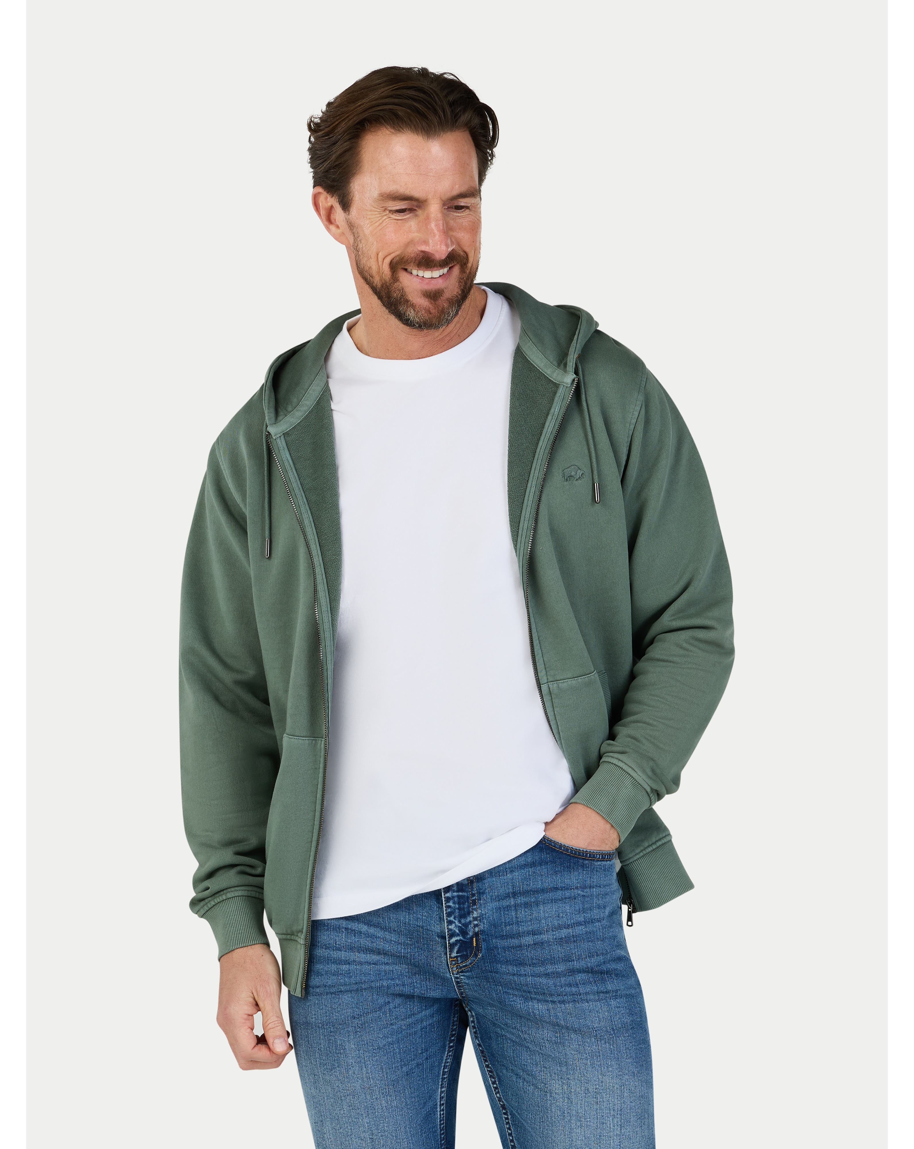 Raging Bull Garment Dyed Zip Hoodie