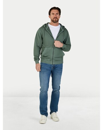 Raging Bull Garment Dyed Zip Hoodie Sweat Khaki