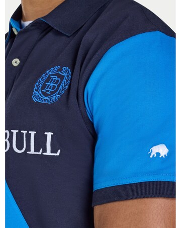 Raging Bull Diagonal Stripe Jersey Polo Navy