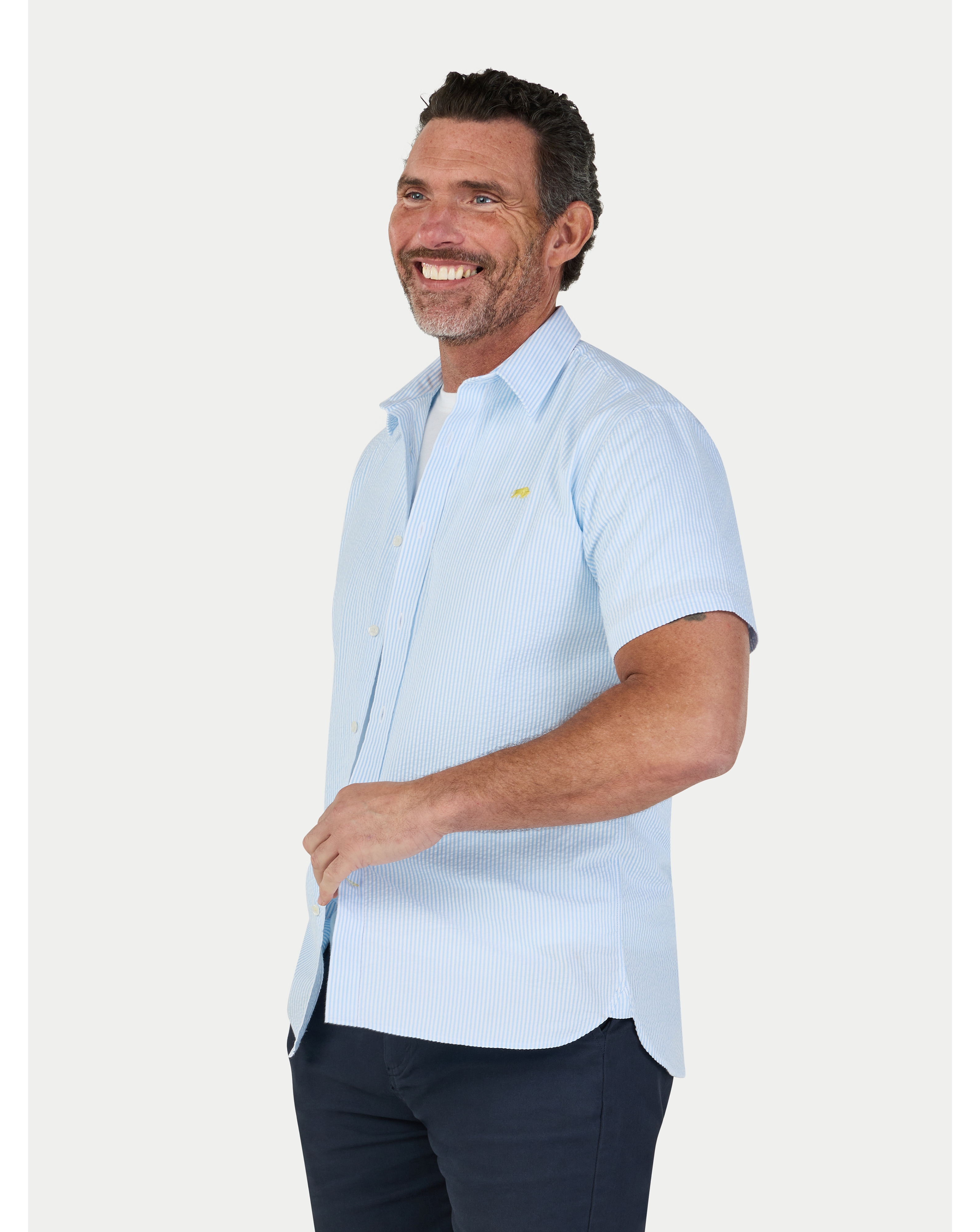 Raging Bull SS Seersucker Stripe Shirt