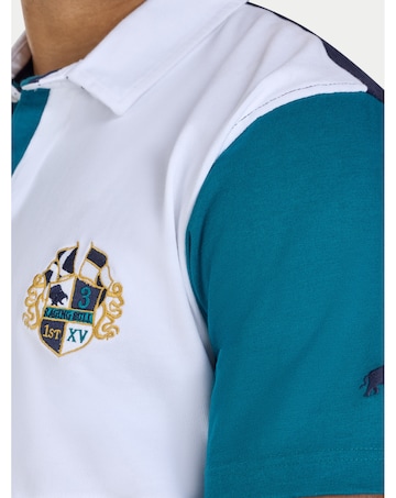 Raging Bull Cut & Sew Harlequin Rugby Teal