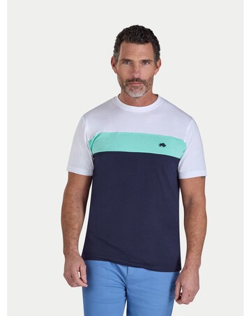 Raging Bull Cut & Sew Panel T-Shirt Navy