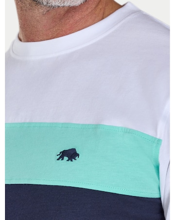 Raging Bull Cut & Sew Panel T-Shirt Navy