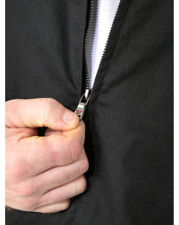 D555 Kent Harrington Jacket With Elasticated Rib Hem and Cuffs - Black