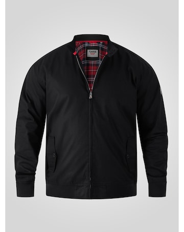 D555 Kent Harrington Jacket With Elasticated Rib Hem and Cuffs - Black