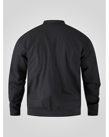 D555 Kent Harrington Jacket With Elasticated Rib Hem and Cuffs - Black