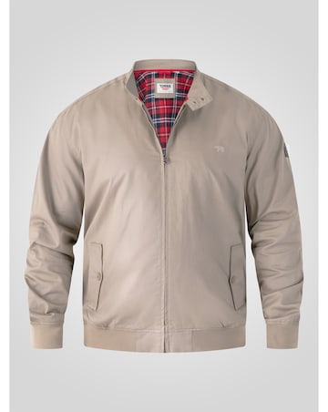 D555 Kent Harrington Jacket With Elasticated Rib Hem and Cuffs - Stone