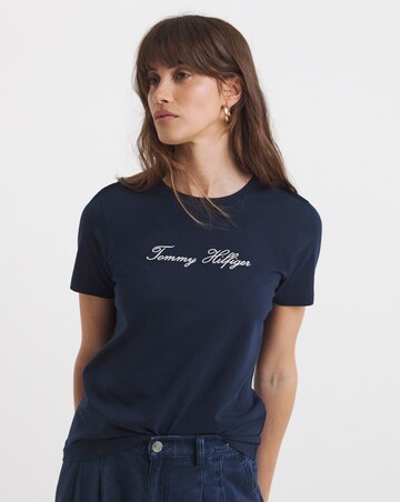 Tommy Hilfiger Metallic Script Crew Neck T-shirt