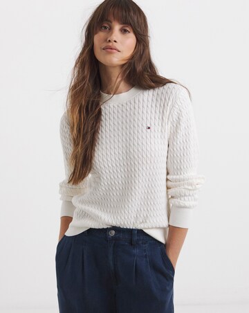 Tommy Hilfiger Cable Fine Knit Long Sleeve Sweater