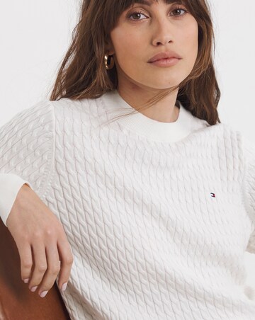 Tommy Hilfiger Cable Fine Knit Long Sleeve Sweater