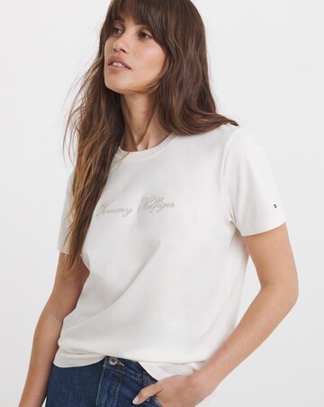 Tommy Hilfiger Metallic Script Crew Neck T-shirt