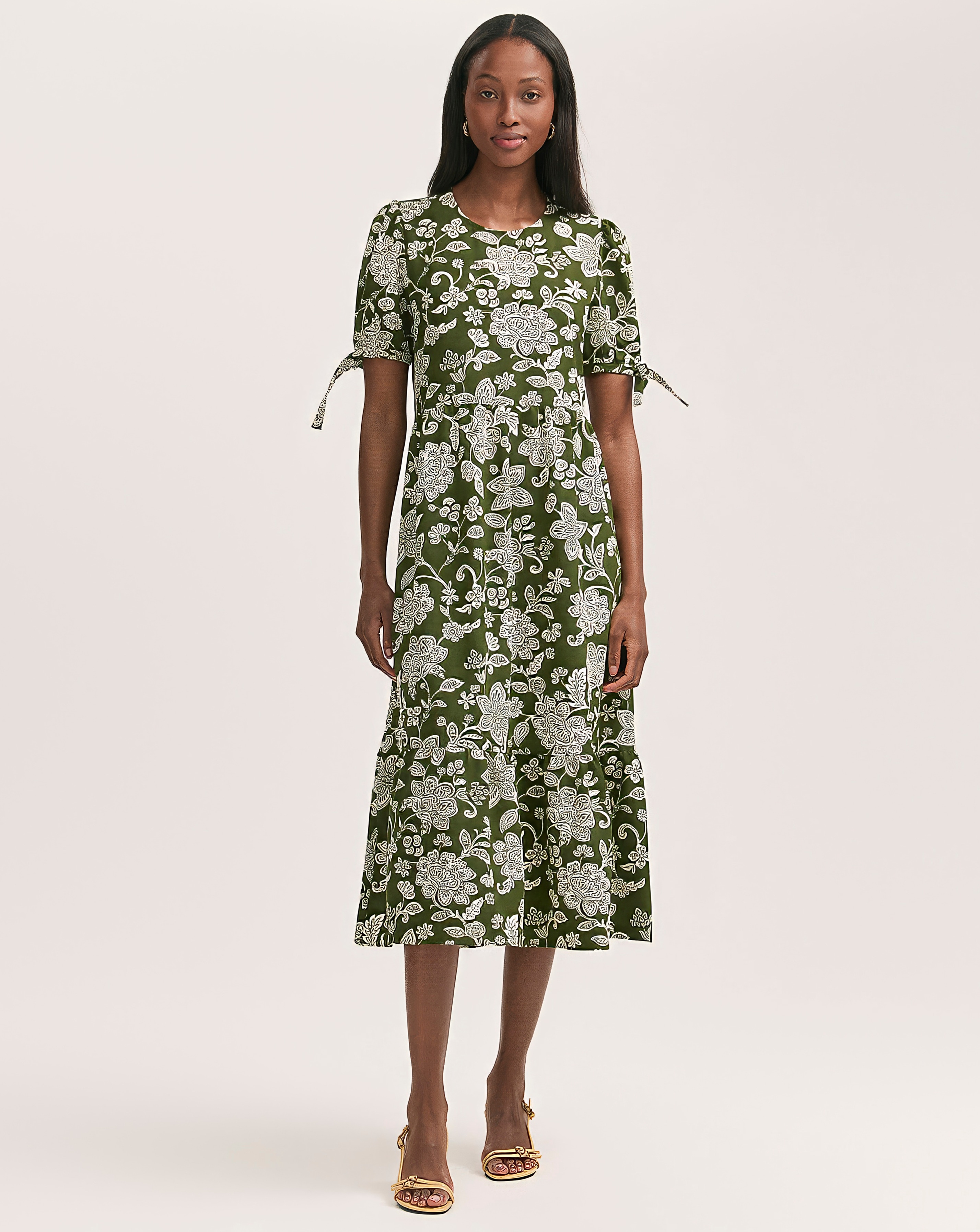 Finery London Tie Sleeve Dress